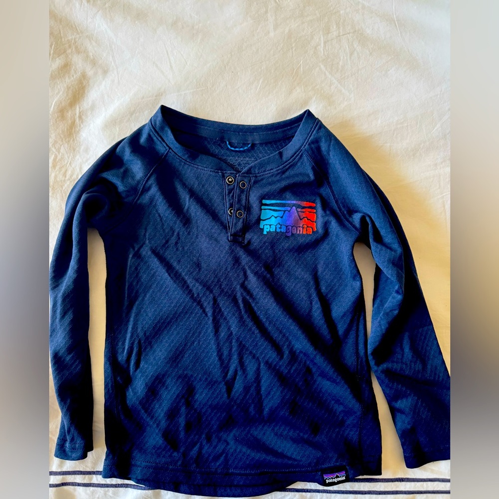 Patagonia Kids Navy Long Sleeve